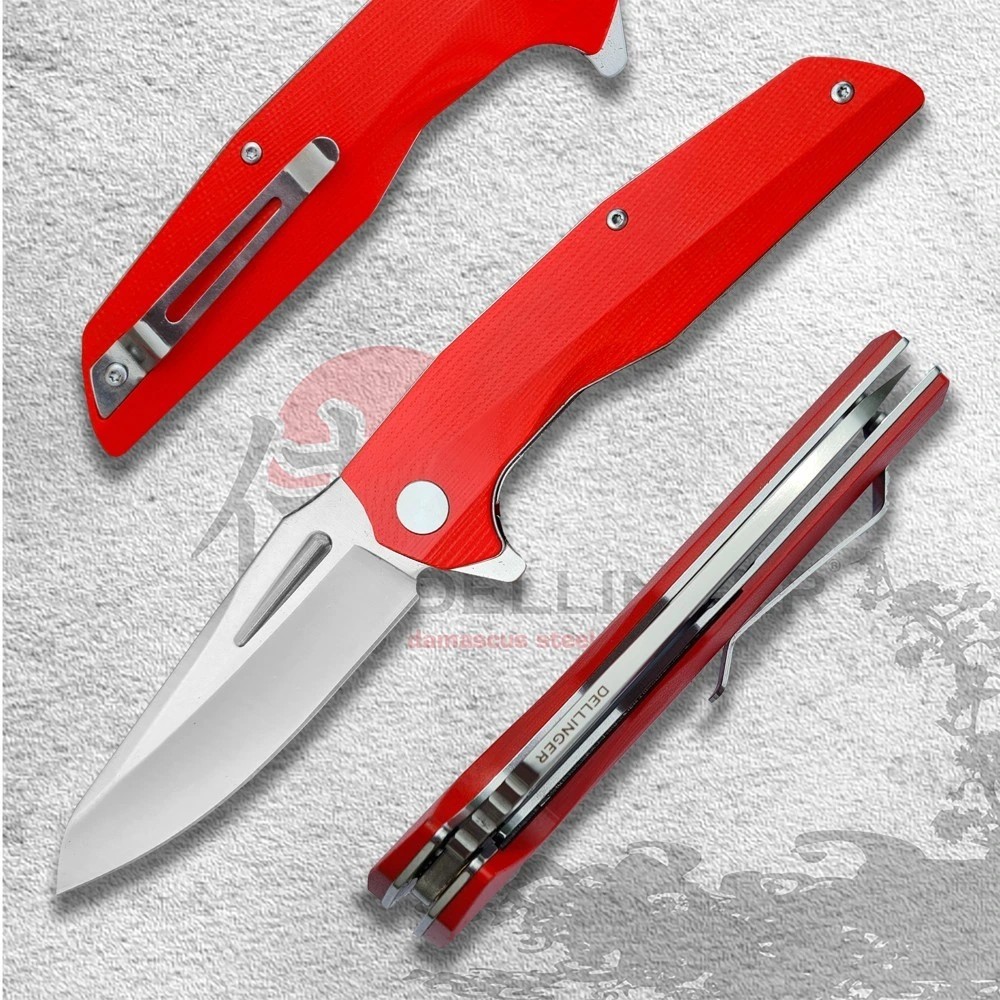 foto Zav�rac� n�� Dellinger Coyotte Flipper Red G10, EDC pomocn�k